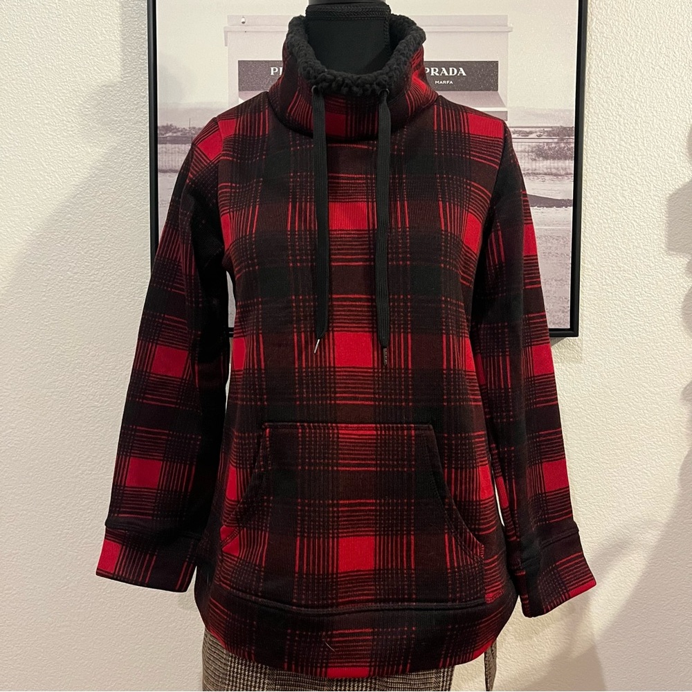 St Johns Bay Active plaid fleece pullover - Picture 2 of 3